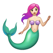 🧜🏻‍♀️ Emoji Sirena: Tono De Piel Claro en WhatsApp 2.19.244.