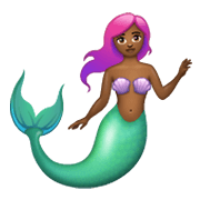 🧜🏾‍♀️ Emoji Sirena: Tono De Piel Oscuro Medio en WhatsApp 2.19.244.