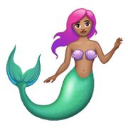 Emoji 🧜🏽‍♀️ Sirena Donna: Carnagione Olivastra su WhatsApp 2.19.244.