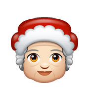 🤶🏻 Emoji Weihnachtsfrau: helle Hautfarbe WhatsApp 2.19.244.
