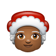 🤶🏾 Emoji Mamá Noel: Tono De Piel Oscuro Medio en WhatsApp 2.19.244.