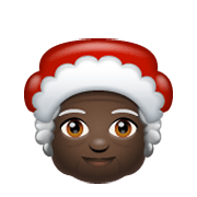 🤶🏿 Emoji Weihnachtsfrau: dunkle Hautfarbe WhatsApp 2.19.244.