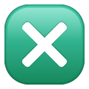 Emoji ❎ Croce Con Quadrato su WhatsApp 2.19.244.
