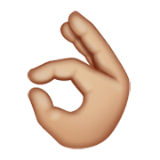 👌🏼 Emoji OK-Zeichen: mittelhelle Hautfarbe WhatsApp 2.19.244.