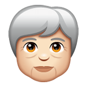 Émoji 🧓🏻 Personne âgée : Peau Claire sur WhatsApp 2.19.244.