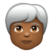 Emoji 🧓🏾 Adulto Anziano: Carnagione Abbastanza Scura su WhatsApp 2.19.244.