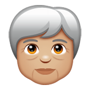 Emoji 🧓🏼 Adulto Anziano: Carnagione Abbastanza Chiara su WhatsApp 2.19.244.