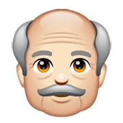 Emoji 👴🏻 Uomo Anziano: Carnagione Chiara su WhatsApp 2.19.244.
