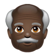 Émoji 👴🏿 Homme âgé : Peau Foncée sur WhatsApp 2.19.244.