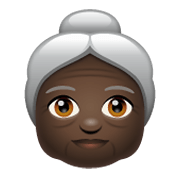 Émoji 👵🏿 Femme âgée : Peau Foncée sur WhatsApp 2.19.244.