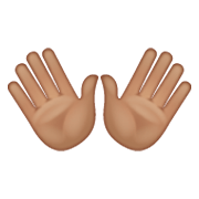 👐🏽 Emoji offene Hände: mittlere Hautfarbe WhatsApp 2.19.244.