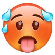 Emoji 🥵 Faccina Accaldata su WhatsApp 2.19.244.
