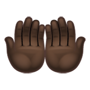 Emoji 🤲🏿 Mani Unite In Alto: Carnagione Scura su WhatsApp 2.19.244.