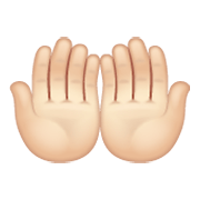 🤲🏻 Emoji Handflächen nach oben: helle Hautfarbe WhatsApp 2.19.244.