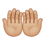 Emoji 🤲🏼 Mani Unite In Alto: Carnagione Abbastanza Chiara su WhatsApp 2.19.244.