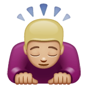 🙇🏼 Emoji sich verbeugende Person: mittelhelle Hautfarbe WhatsApp 2.19.244.