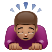 Emoji 🙇🏽 Persona Che Fa Un Inchino Profondo: Carnagione Olivastra su WhatsApp 2.19.244.