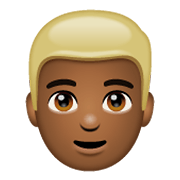👱🏾 Emoji Persona Adulta Rubia: Tono De Piel Oscuro Medio en WhatsApp 2.19.244.