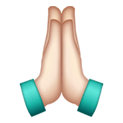 🙏🏻 Emoji Manos En Oración: Tono De Piel Claro en WhatsApp 2.19.244.