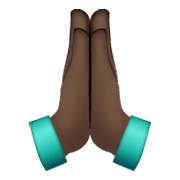 🙏🏿 Emoji Manos En Oración: Tono De Piel Oscuro en WhatsApp 2.19.244.