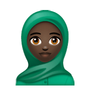 🧕🏿 Emoji Mujer Con Hiyab: Tono De Piel Oscuro en WhatsApp 2.19.244.