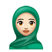 🧕🏻 Emoji Mujer Con Hiyab: Tono De Piel Claro en WhatsApp 2.19.244.