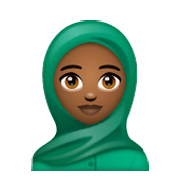 🧕🏾 Emoji Mujer Con Hiyab: Tono De Piel Oscuro Medio en WhatsApp 2.19.244.