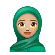 🧕🏼 Emoji Mujer Con Hiyab: Tono De Piel Claro Medio en WhatsApp 2.19.244.