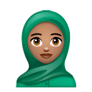🧕🏽 Emoji Mujer Con Hiyab: Tono De Piel Medio en WhatsApp 2.19.244.
