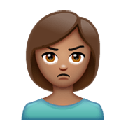 Emoji 🙎🏽 Persona Imbronciata: Carnagione Olivastra su WhatsApp 2.19.244.