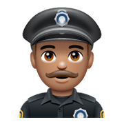 Émoji 👮🏽 Officier De Police : Peau Légèrement Mate sur WhatsApp 2.19.244.