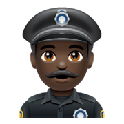Émoji 👮🏿 Officier De Police : Peau Foncée sur WhatsApp 2.19.244.