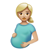 🤰🏼 Emoji schwangere Frau: mittelhelle Hautfarbe WhatsApp 2.19.244.