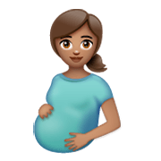 🤰🏽 Emoji Mujer Embarazada: Tono De Piel Medio en WhatsApp 2.19.244.