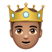 🤴🏽 Emoji Príncipe: Pele Morena na WhatsApp 2.19.244.