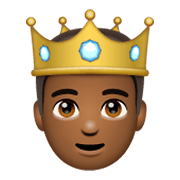 🤴🏾 Emoji Príncipe: Tono De Piel Oscuro Medio en WhatsApp 2.19.244.