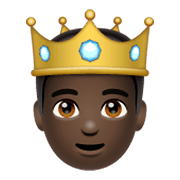 🤴🏿 Emoji Príncipe: Pele Escura na WhatsApp 2.19.244.