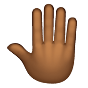 🤚🏾 Emoji Dorso Da Mão Levantado: Pele Morena Escura na WhatsApp 2.19.244.