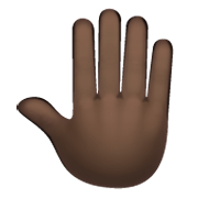🤚🏿 Emoji erhobene Hand von hinten: dunkle Hautfarbe WhatsApp 2.19.244.