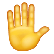 Emoji ✋ Mano Alzata su WhatsApp 2.19.244.