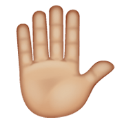 ✋🏼 Emoji erhobene Hand: mittelhelle Hautfarbe WhatsApp 2.19.244.