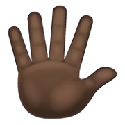 🖐🏿 Emoji Mão Aberta Com Os Dedos Separados: Pele Escura na WhatsApp 2.19.244.