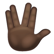 🖖🏿 Emoji Saudação Vulcana: Pele Escura na WhatsApp 2.19.244.