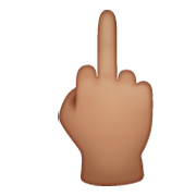 🖕🏽 Emoji Mittelfinger: mittlere Hautfarbe WhatsApp 2.19.244.