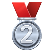 Émoji 🥈 Médaille D’argent sur WhatsApp 2.19.244.