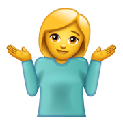 Emoji 🤷 Persona Che Scrolla Le Spalle su WhatsApp 2.19.244.