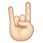 🤘🏻 Emoji Mano Haciendo El Signo De Cuernos: Tono De Piel Claro en WhatsApp 2.19.244.