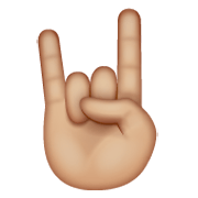 🤘🏼 Emoji Mano Haciendo El Signo De Cuernos: Tono De Piel Claro Medio en WhatsApp 2.19.244.