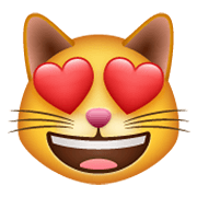 😻 Emoji Gato Sonriendo Con Ojos De Corazón en WhatsApp 2.19.244.
