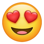 Emoji 😍 Faccina Con Sorriso E Occhi A Cuore su WhatsApp 2.19.244.